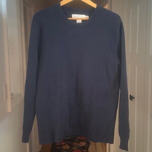 H&M Blue Crewneck Sweater Classic Knit